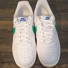Nike Air Force 1 Low Top Women 8 5 Lace Up Sneaker White Green Blue Dv8959-110