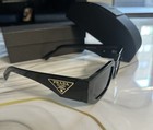 Prada Pr 09zs 2au06b Rectangle Unisex Sunglasses Black