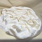 Vintage Lord   Taylor Ivory Floral Rose Design Silk Satin Women s Scarf