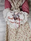 Vintage God Bless Our Home Bunny Rabbit Upright Vacuum Cover W  Stuffed Heart