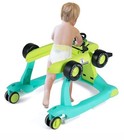 Costway 4-in-1 Adjustable Baby Walker Foldable Activity Walker        Open Box Green