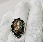 Vtg Navajo Barefoot Ring Sz 8 25 Royston Turquoise Sterling Silver Southwestern