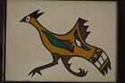Vintage Jemez Native American Sand Art Roadrunner On Board Framed Art Southwest