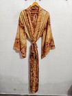 Gift For Her Silk Kimono Robe Soft Summer Wear Bathrobe L-48
