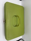 Vtg 1970   s Wil-hold Wilson Mfg Corp Avocado Sewing Thread Storage Case W  Handle