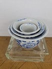 Chinese Jardiniere Blue   White Porcelain Lotus Flower Nesting Planter Set 4 Euc