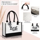 20 Pcs Bride Canvas Tote Bag Bulk With Makeup Bags Gifts For Bride Bridesmaid   
