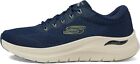Skechers Shoes Men Arch Fit Sport Extra Wide Fit Navy Comfort Casual Lace 232700
