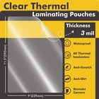 Koala Thermal Laminating Pouches 9x11 5 100ct Clear Laminator Sheets 3mil Letter