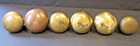 Vintage Lot Of 6 Solid Brass Door Knobs - Various Sizes Architectural Salvage