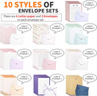90 Pieces Stationery Set With Envelopes Include 60 Letter Writing Paper 30 Envel