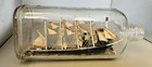 Vintage Folk Art Hand Made Clipper Ship In A Bottle