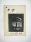 Porgy And Bess Playbill 1953 Leontyne Price Ziegfeld Theatre Cab Calloway