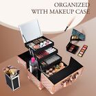 Joligrace Makeup Train Case Cosmetic Box 11 6 Inch Jewelry Organizer Professi   