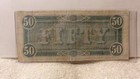 Authentic Confederate States America 50 Dollars Note Currency 1864 Paper Money