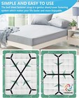 Bed Sheet Straps - Crisscross Fitted Sheet Clips And Sheet Holder Elastic Bands