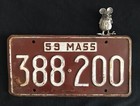 Big Daddy Roth Rat Fink Hot Rod Solid Metal  License Plate Topper