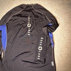 Men   s Aqua Lung Medium Rash Guard - Black And Dark Blue  