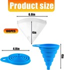 100pcs Car Paint Strainers Paper Cone With 1pc Silicone Funnel Filter  Disposabl