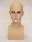 2pcs Male Fiberglass Mannequin Egg Head Bust Wig Hat Jewelry Display  eraf2 X2