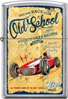 Zippo Old School 1950 s Vintage Race Club Posters 4 Lighter Set Street Chrome