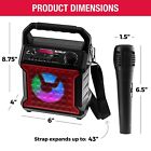 Portable Bluetooth Wireless Karaoke Machine Party Lights  carry Strap For Kids