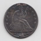 Victorian Love Token Co  On 1855 Us Silver Seated Liberty Half Dollar