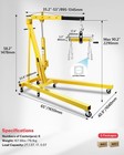 2 Ton Engine Hoist Cherry Picker 4400 Lbs     Foldable Hydraulic Crane W 6 Casters