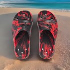 Under Armour Men   s Size 9 Beta Locker Camo Sandals  Black red  New With Tags