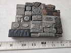 Vtg Letterpress Printing Block Advertising Lot Heavy All Metal  dents scratches 