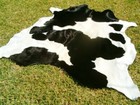 Genuine 6x6 Ft    Black   White Cowhide Rug Natural Cowhides Cow Hide Skin