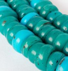 26  Antique Blue Padre - African Trade Bead -  120 Beads  Strand