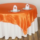 Orange 60x60 Satin Square Table Overlay Wedding Party Catering Supplies Sale