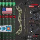 Rh Compound Bow 30-70lbs 75  Let Off   Carbon Arrows For Archery Hunting Shoot