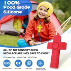 6-pack Colorful Cross Silicone Teether Necklace Bpa Free Sensory Chew Toys