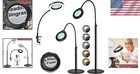 Led Magnifying Floor Lamp With 24  Gooseneck And Hd 10x Lens For Precision Tasks