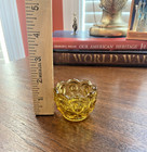 Le Smith Amber Glass Moon And Star Open Salt Cellar Dip Vintage