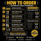 Custom Dtf Transfers Ready To Press Full Color Iron On Shirt Heat Transfer