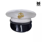 Usmc Marine Corps Dress Blue Enlisted Vinyl Service White Dress Cap Hat