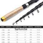  Spinning Fishing Rod 1 8m-3 6m Carbon Fiber Telescopic Pole Fresh Saltwater Rod