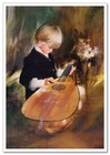 Lovely Children-flowers Of Life Cute Boy Music Kids Art New Modern Postcard