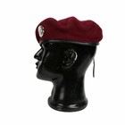 Usaf Paraescue Jumper Red Beret Hat With Pararescue Insignia Badge Size L 7 3 8