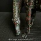 12  Old Chinese Bronze Ware Fengshui 12 Zodiac Year Inscription Horse Statue