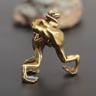 3 6cm Chinese Collection Asian Brass Wrestling Frog Exquisite Fengshui Statue