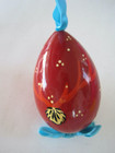 Wood Santa Claus Hand Painted Egg Christmas Ornament