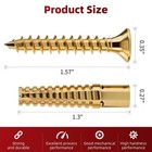 50pack Expansion Anchors   Screws Door Hinge Screw Hole Repair Kit For Cabinet