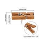 50pcs Wooden Push Pins  Thumb Tacks Decorative Pushpin With Clip  Brown