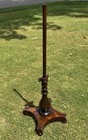 Antique 19th Century Victorian Solid Wood Fireplace Fireside Screen Pole Stand