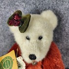 Boyds Bear Plush Brown Suit Gwendolyn 12  Hair Bow Fuzzy Jointed Stuffed Animal 