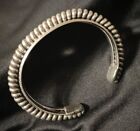 Vintage Navajo Sterling Silver Twisted Wire Cable Cuff Bracelet 38g